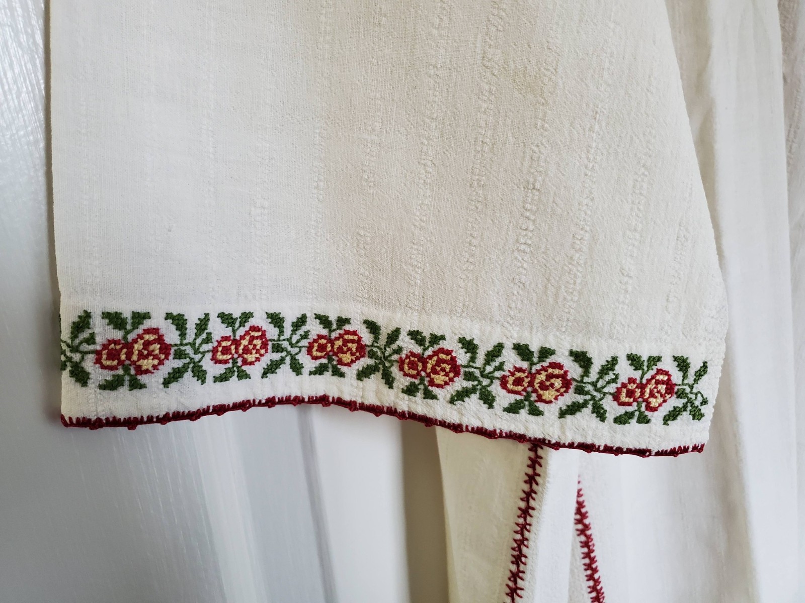 TraditionalBulgarian long dress with Floral Embroidery-Beautiful
