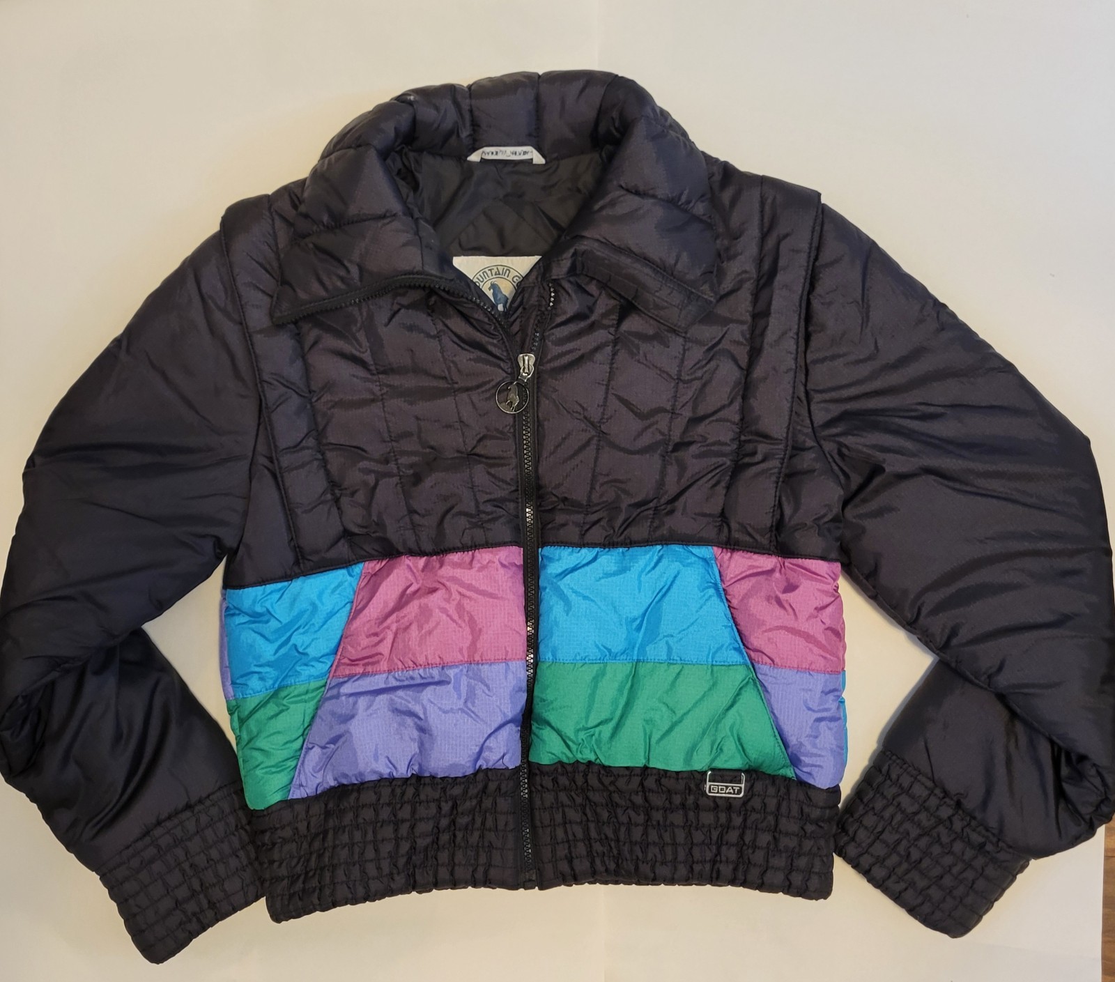Womens Vintage White Stag Puffer Jacket