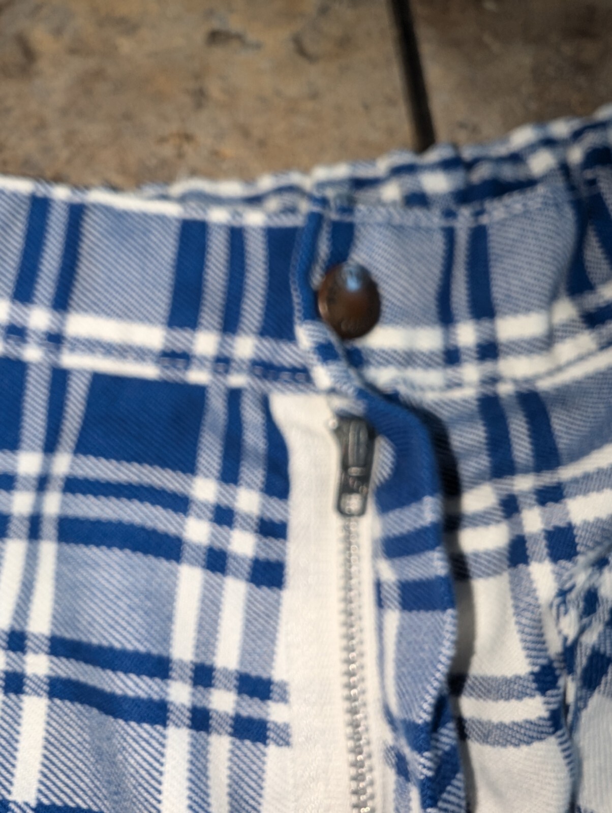Pretty Please Late 60s/Early 70s Plaid Flared Pants Women’s 24″ Waist