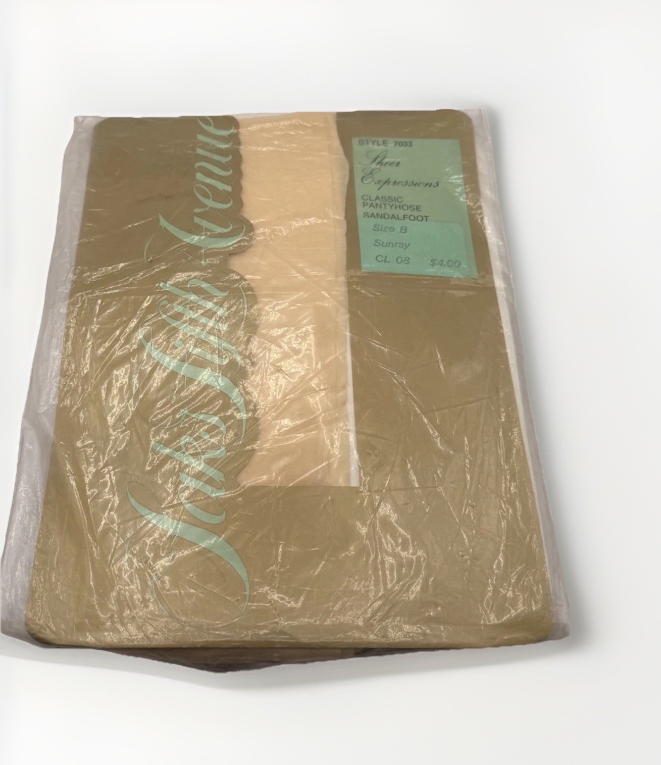 NEW Vintage 80s Saks 5th Avenue Sunray Sheer Expressions Classic Pantyhose SZ B