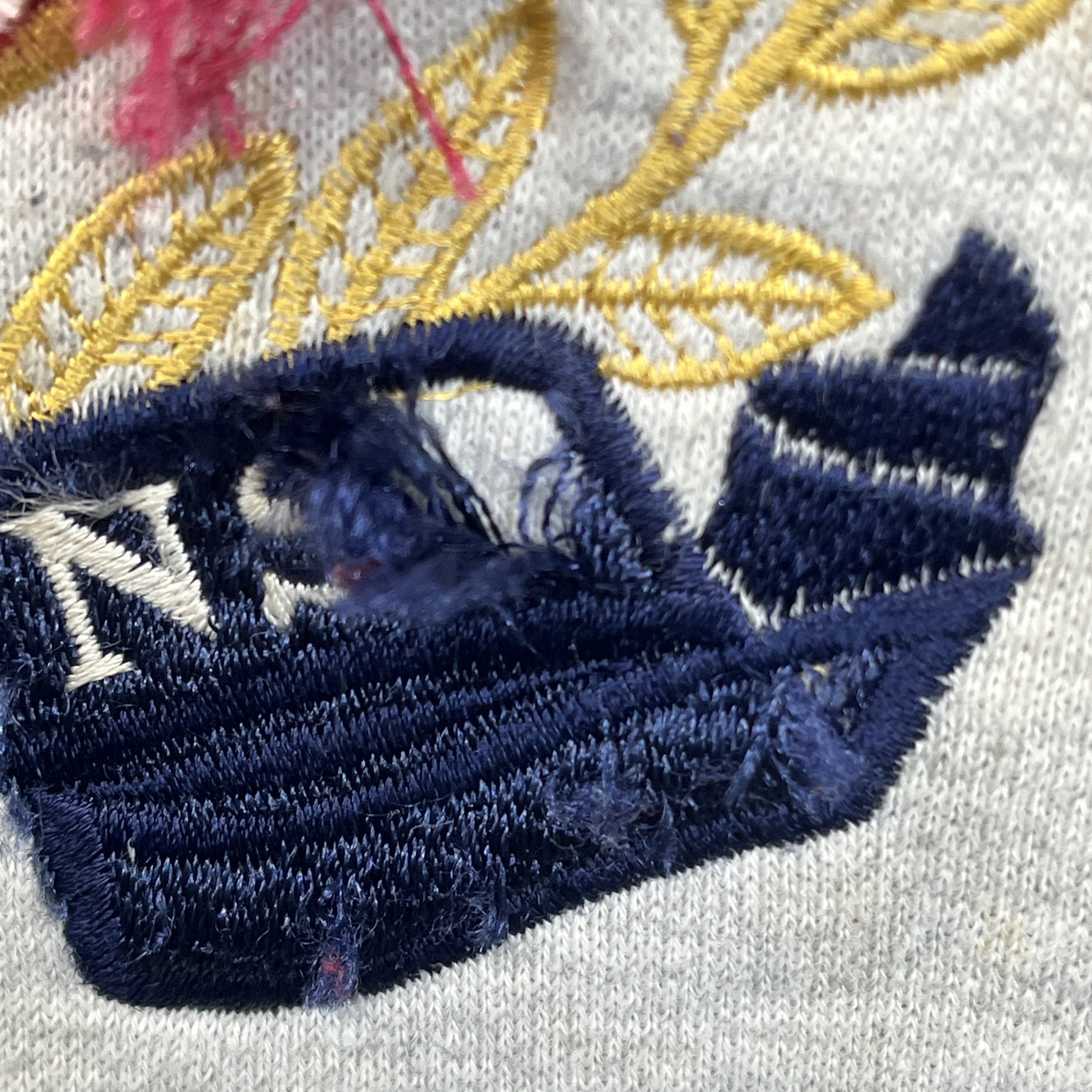 Vintage Express Jeans Sweatshirt Embroidered Logo Authentic Distressed Big L