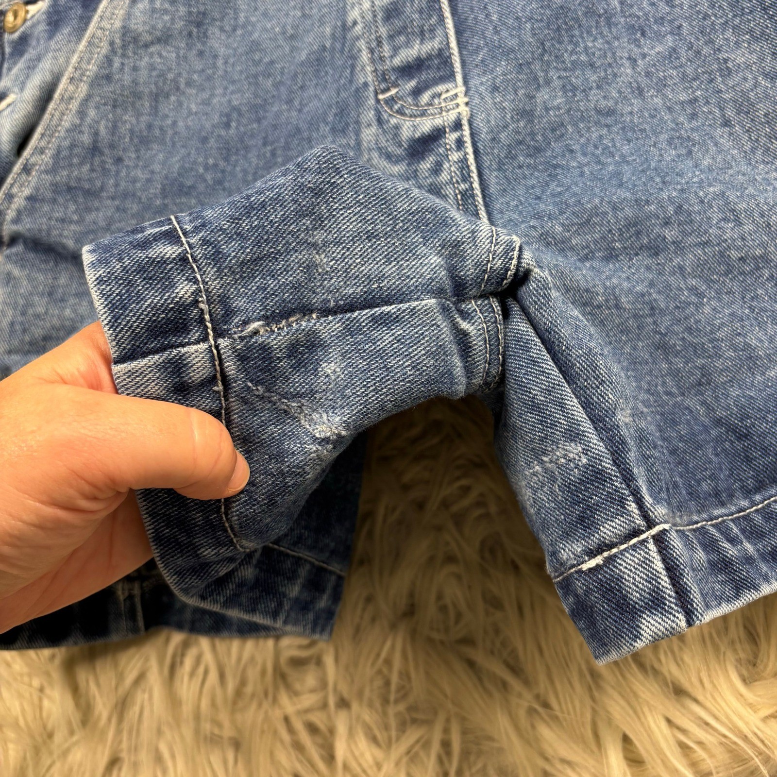 Vintage 90’s No Excuses Jeans Women’s M Denim Short Overalls Shortalls Western