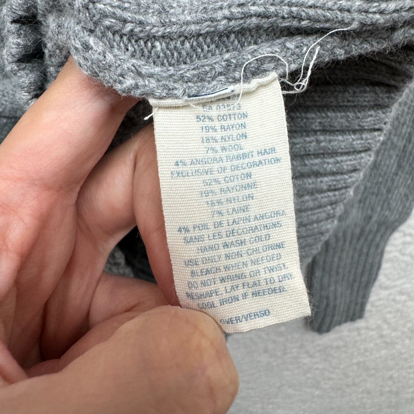 Y2K Vintage Sweater Medium Grey Hooded Bella Swan Boho Fairy Grunge Whimsigoth