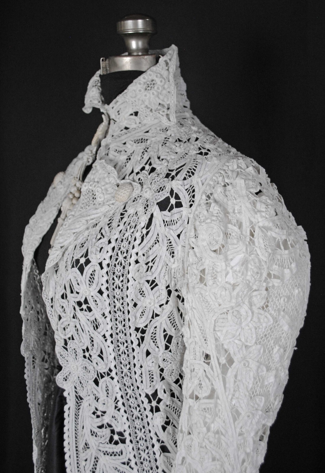 EDWARDIAN BATTENBURG TAPE LACE COAT 1908