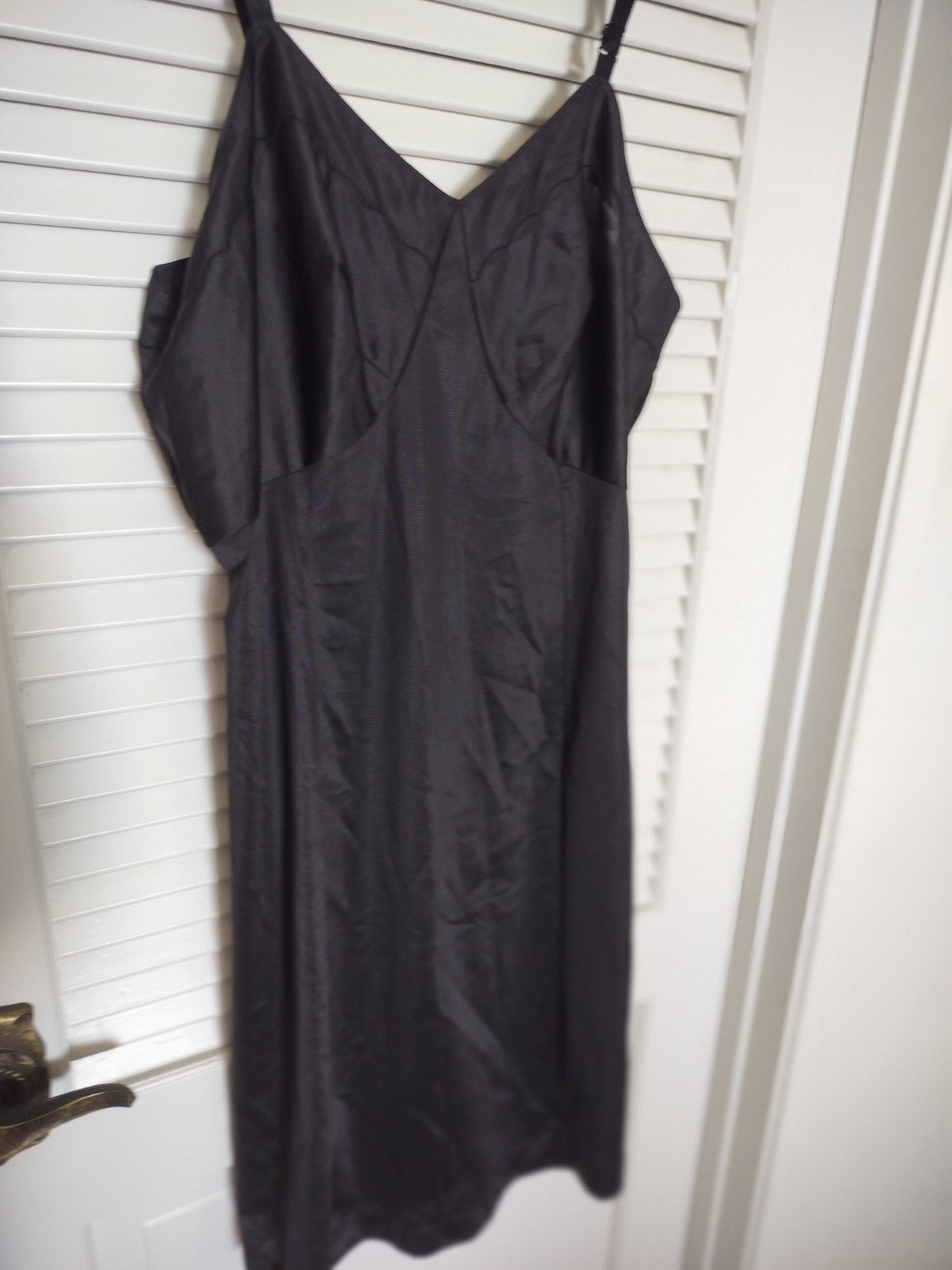 Vintage Sears Roebuck & Co The Doesn’t Slip Black Size 40 Tall Non-Cling