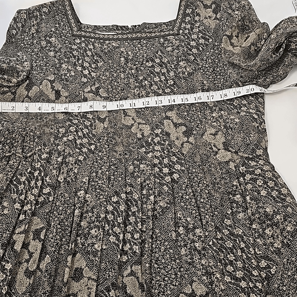 Vintage Sarah Elizabeth black maxi Prairie dress size 12