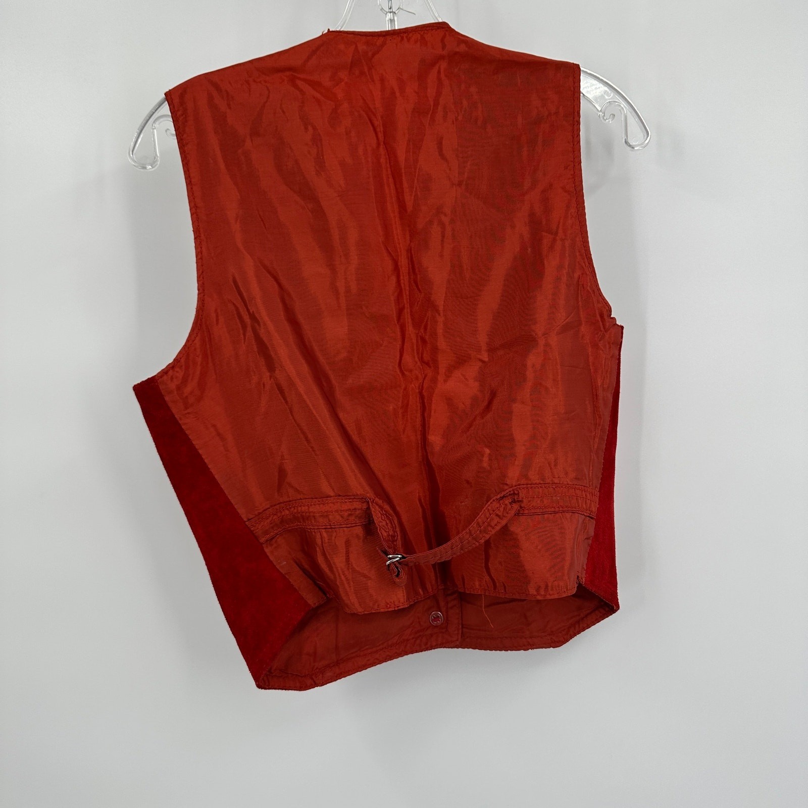 Womens Vintage Suede Vest Size L Western Ranchwear Rodeo Boho Festival Vintage
