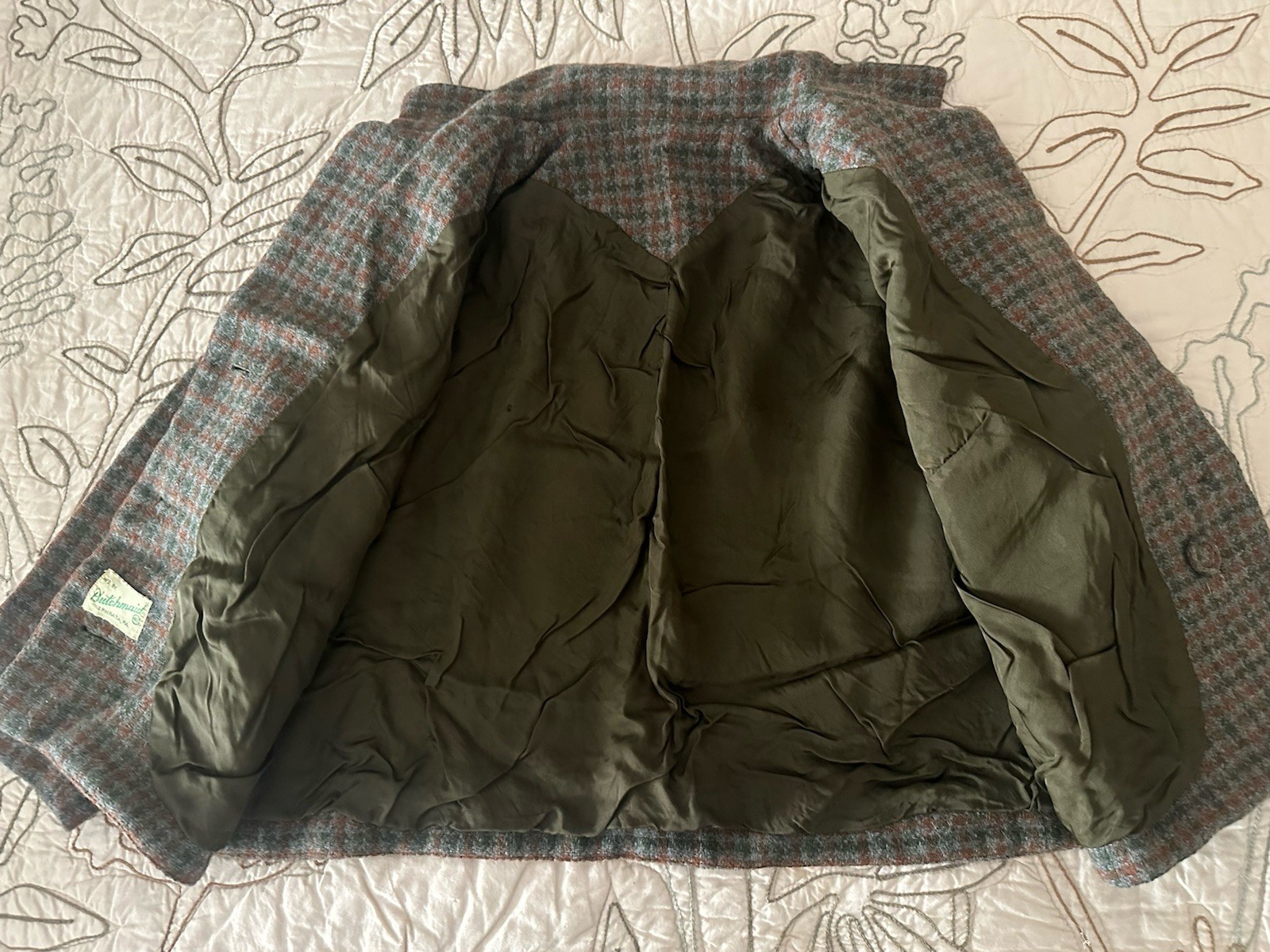 Vintage Dutchmaid Women’s Plaid Wool Skirt/Matching Cropped Jacket Ephrata, Pa