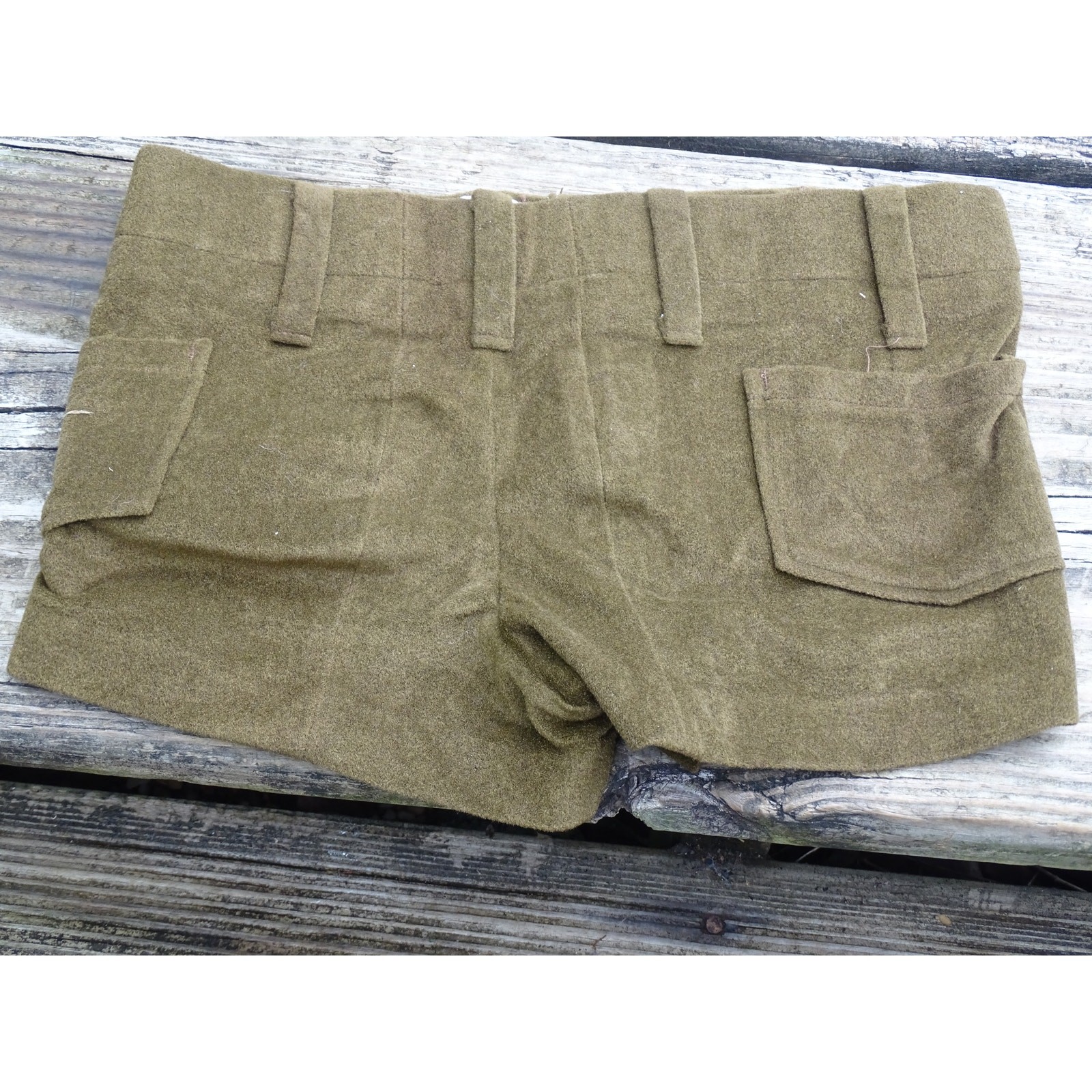 Rare NWOT Vtg 1970s Liberty Scene Jeans Nylon Shorts Brown Olive Hot Pants 28 4