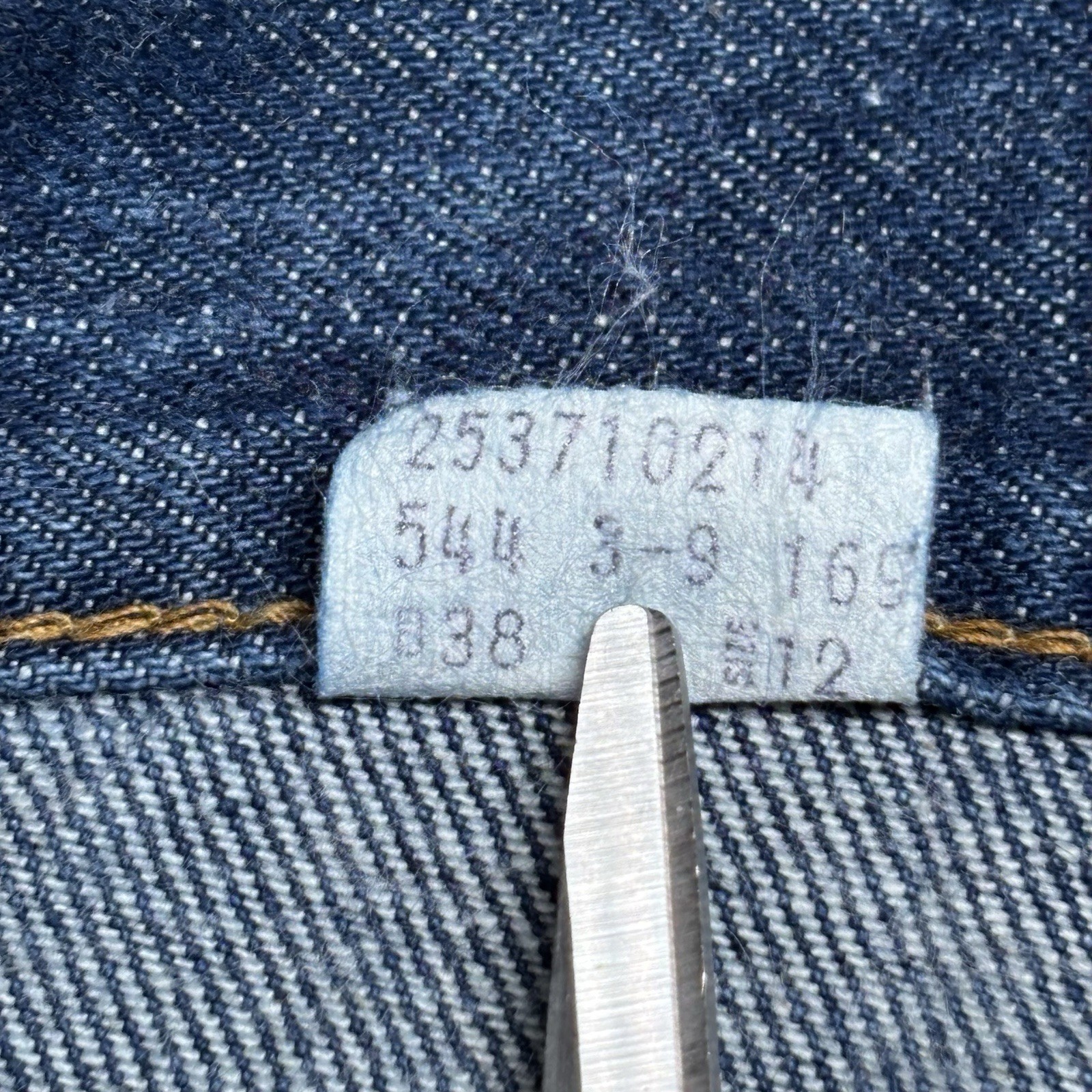 Women’s 70s Levi’s Dark Wash Wide Leg Jeans 1970s Sz 12 Orange Tab Denim