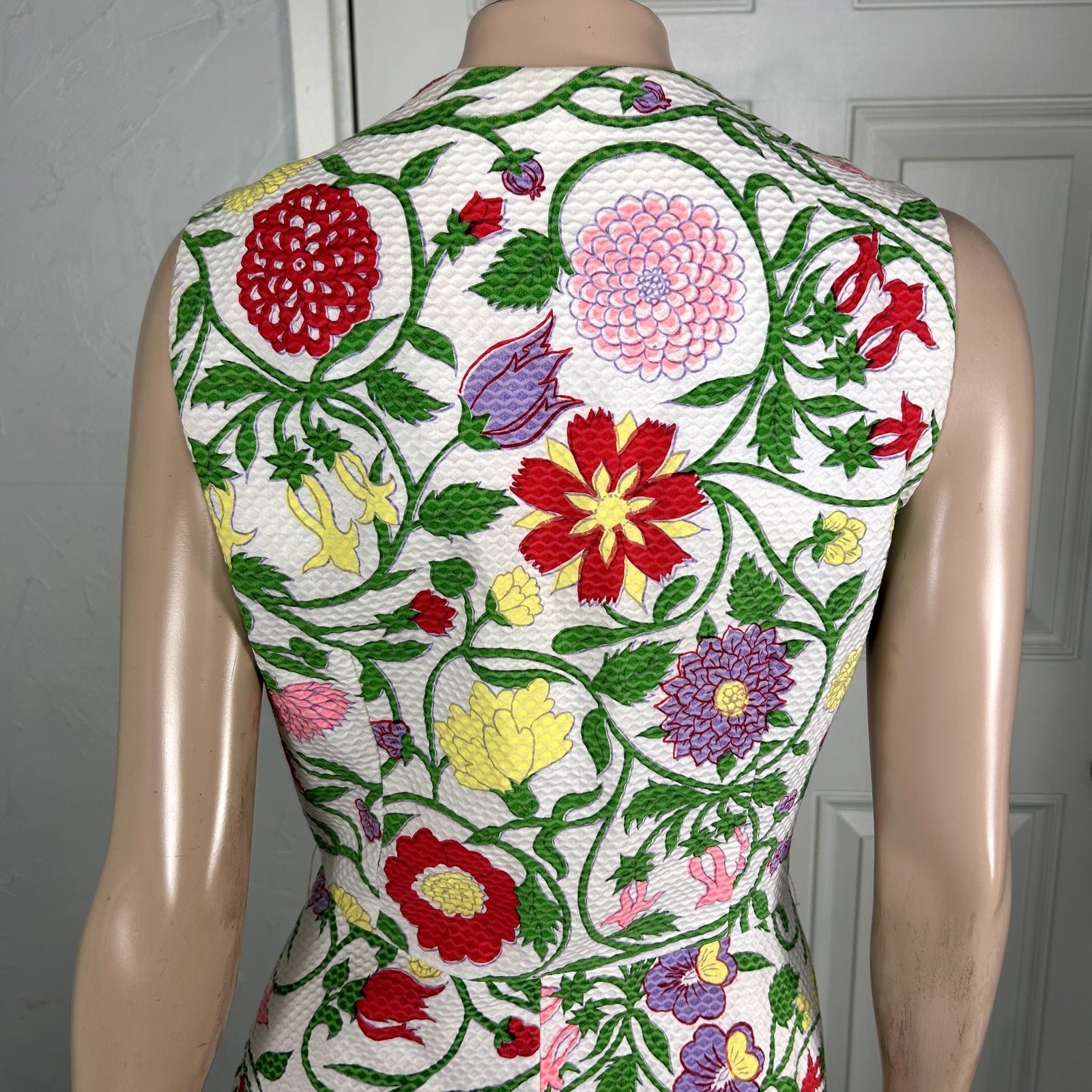 Vintage 60s 70s Womens Wrap Dress Serbin Party Cotton Floral Boho Bright P3-22