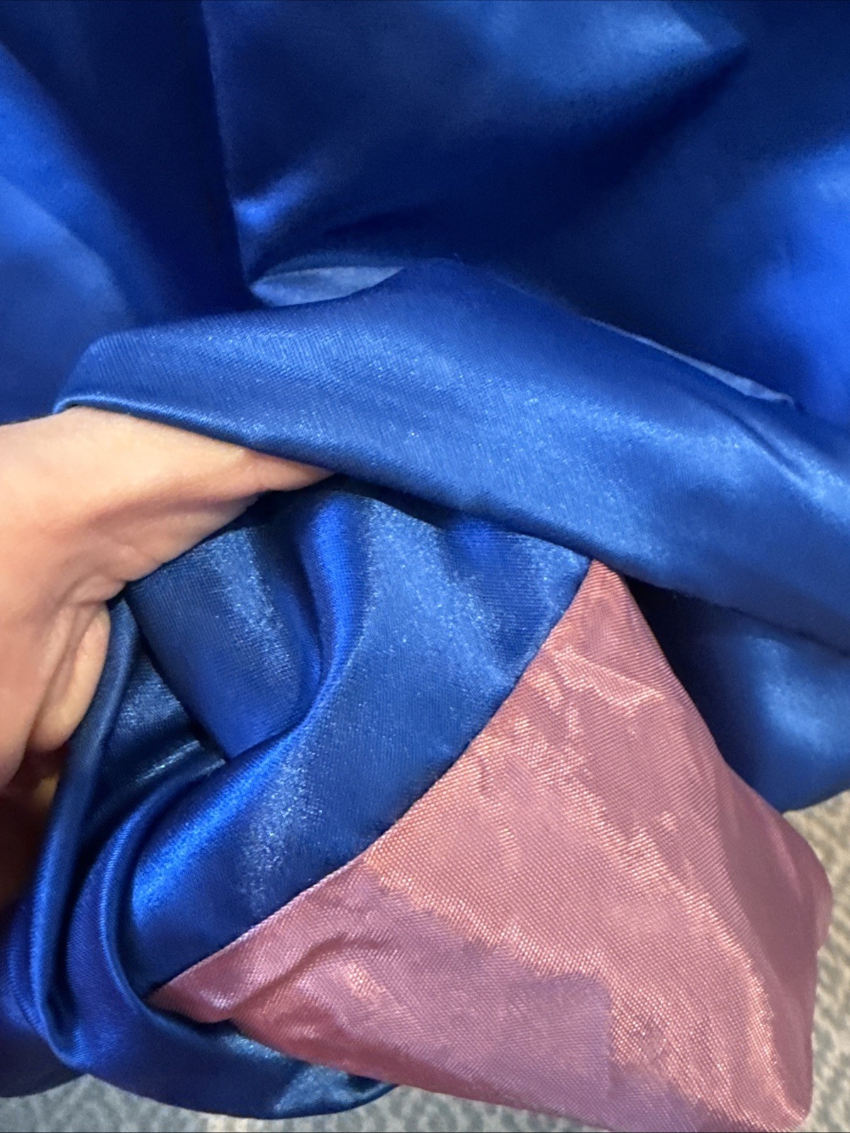 Vtg William Pearson Saks satin and velvet ballgown royal blue regal sz 16