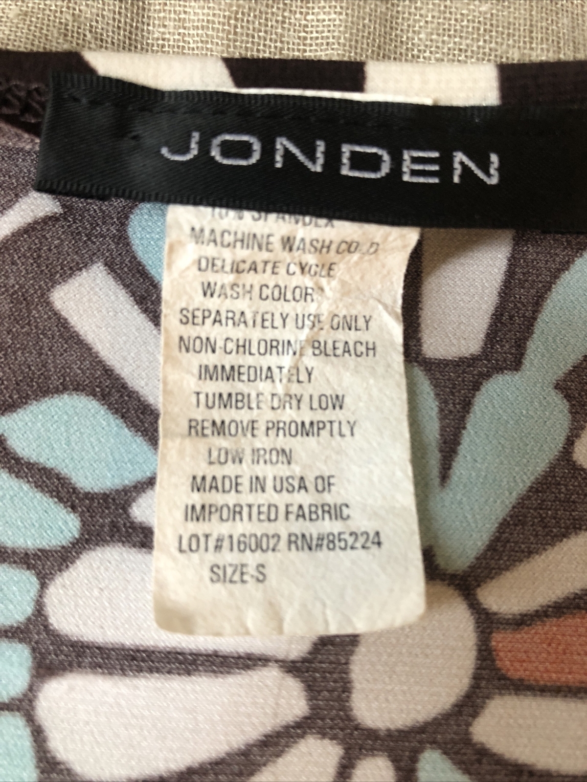 Vtg Jonden Groovy Hippie Brown Floral Pleated Babydoll Tunic Flowers Square Neck