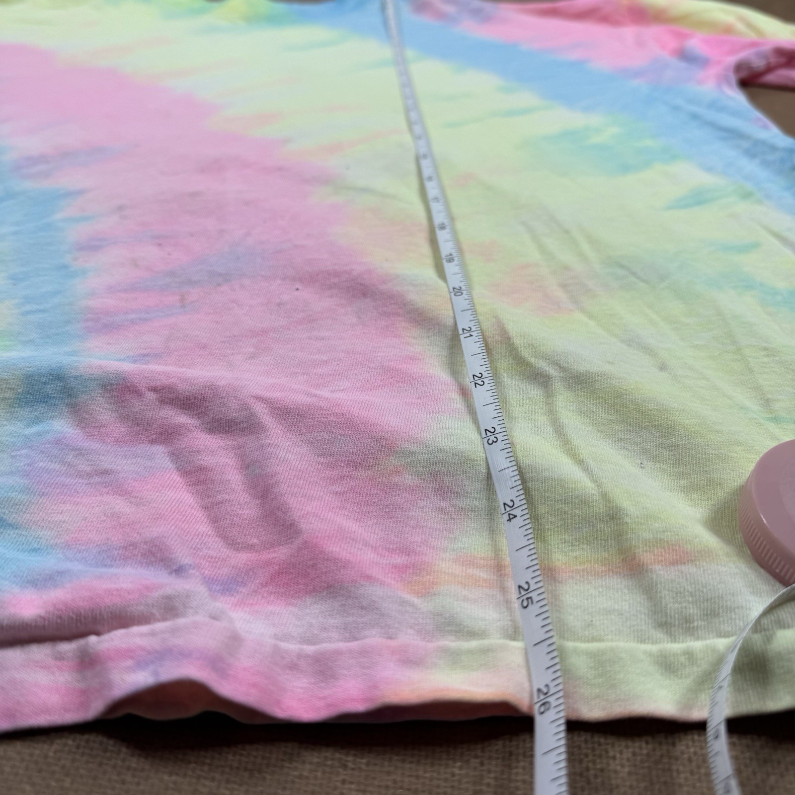 Vintage 80’s Pastel Tie Dye Single Stitch T Shirt Gitano OSFA Pink Yellow Blue
