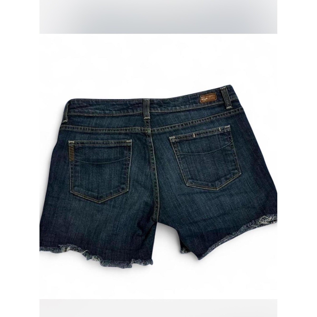 ♾️Paige Jimmy Jimmy Denim Shorts Dark Wash Frayed Raw Hem Cutoffs ♾️