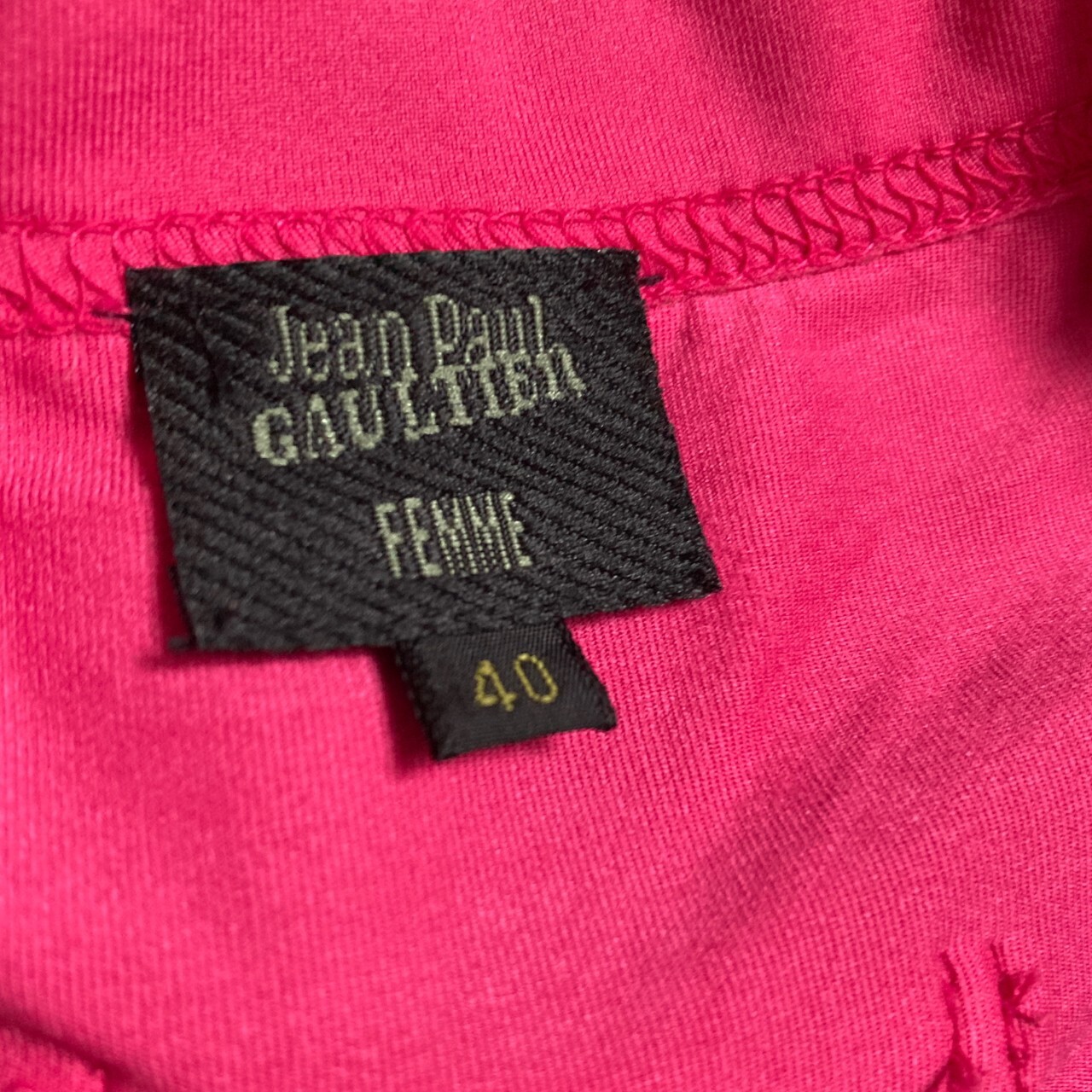 Jean Paul Gaultier Femme y2k pink purple chunky knit cropped top
