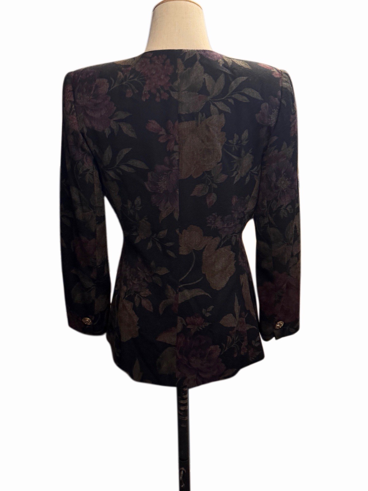 Vintage 90s Blazer Coat Woman’s Sz 2P Floral Whimsigoth Excellent Condition
