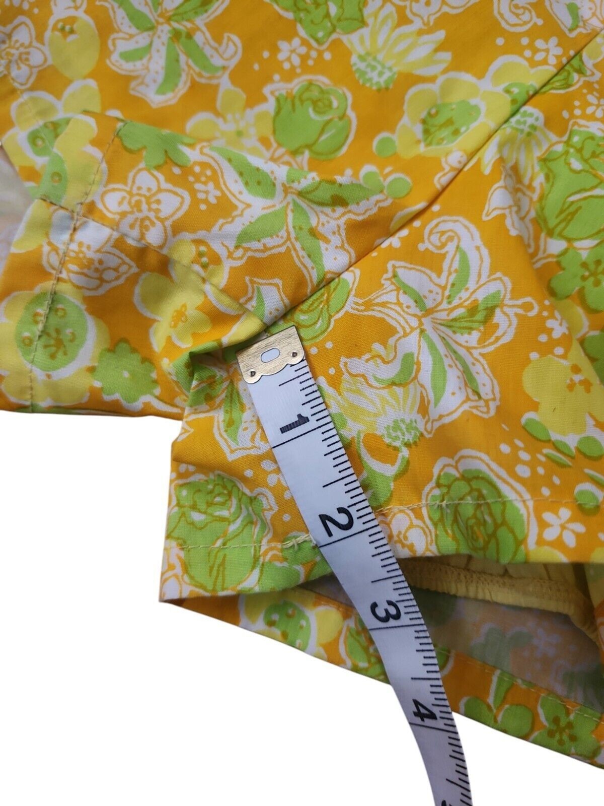 The Lilly Vintage 1960s Lilly Pulitzer Shorts Twee High-Rise Orange Floral Pool