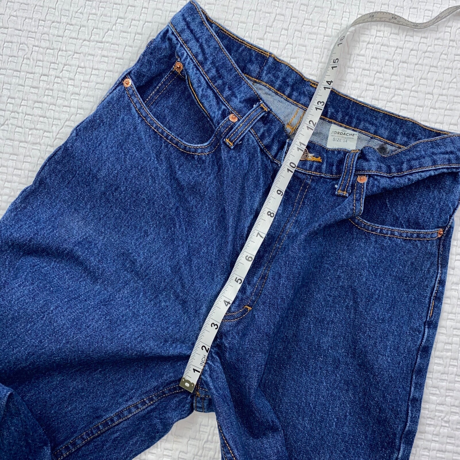 Vintage Jordache High Waisted Rise Denim Blue Mom’s Jeans Women’s 30W 30L 90s