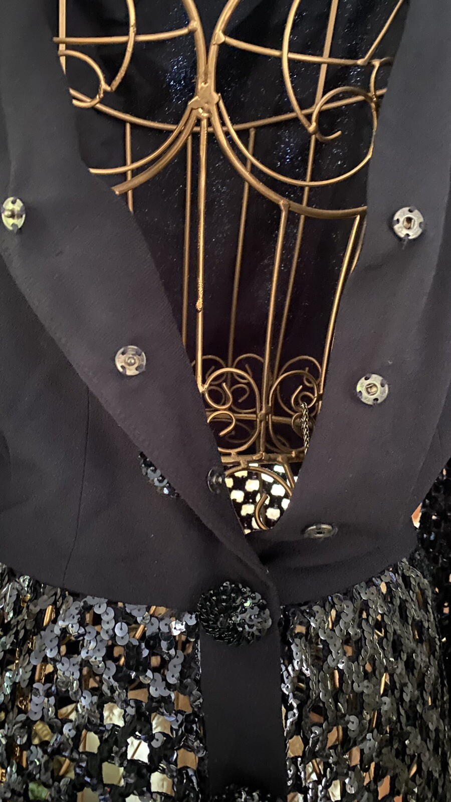 Vintage Morton Myles Sequin Blazer Jacket Luxury Couture Size 8