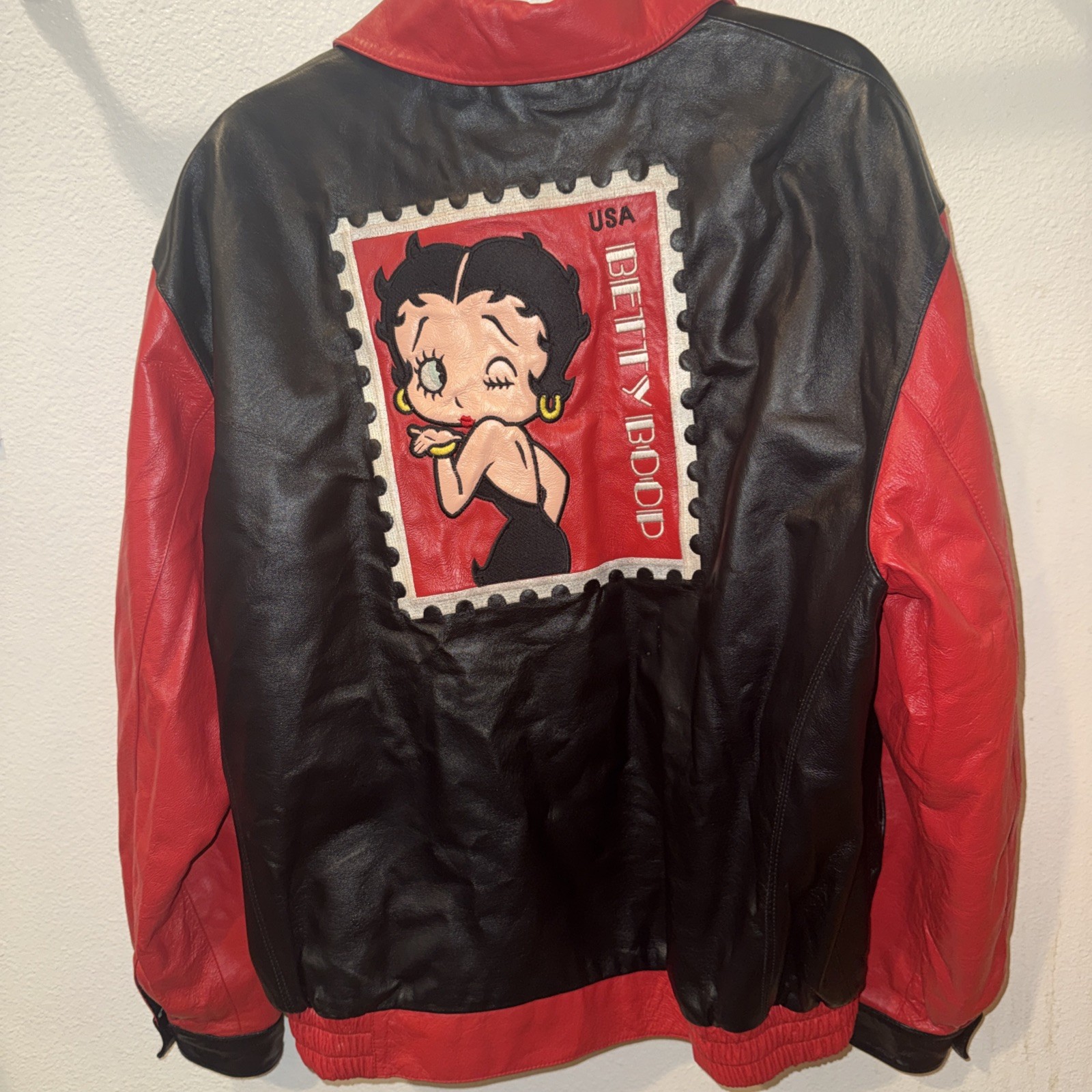 Authentic Vintage Y2K Betty Boop Women’s Leather Jacket By American Toons Size L