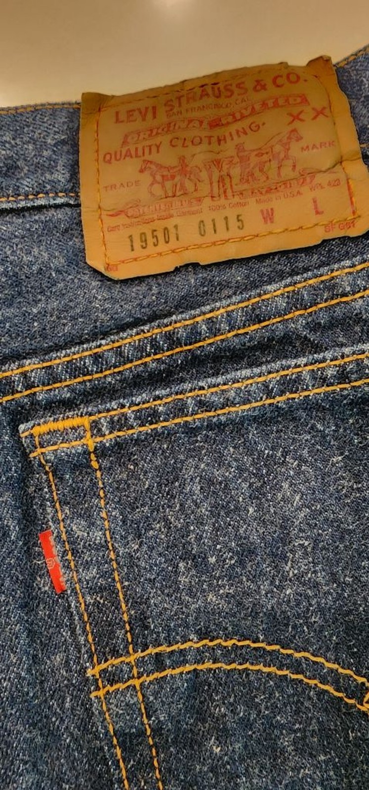 Vintage Levi’s Button Fly High Waist Jeans Made USA 501 Style Selvedge Denim 24