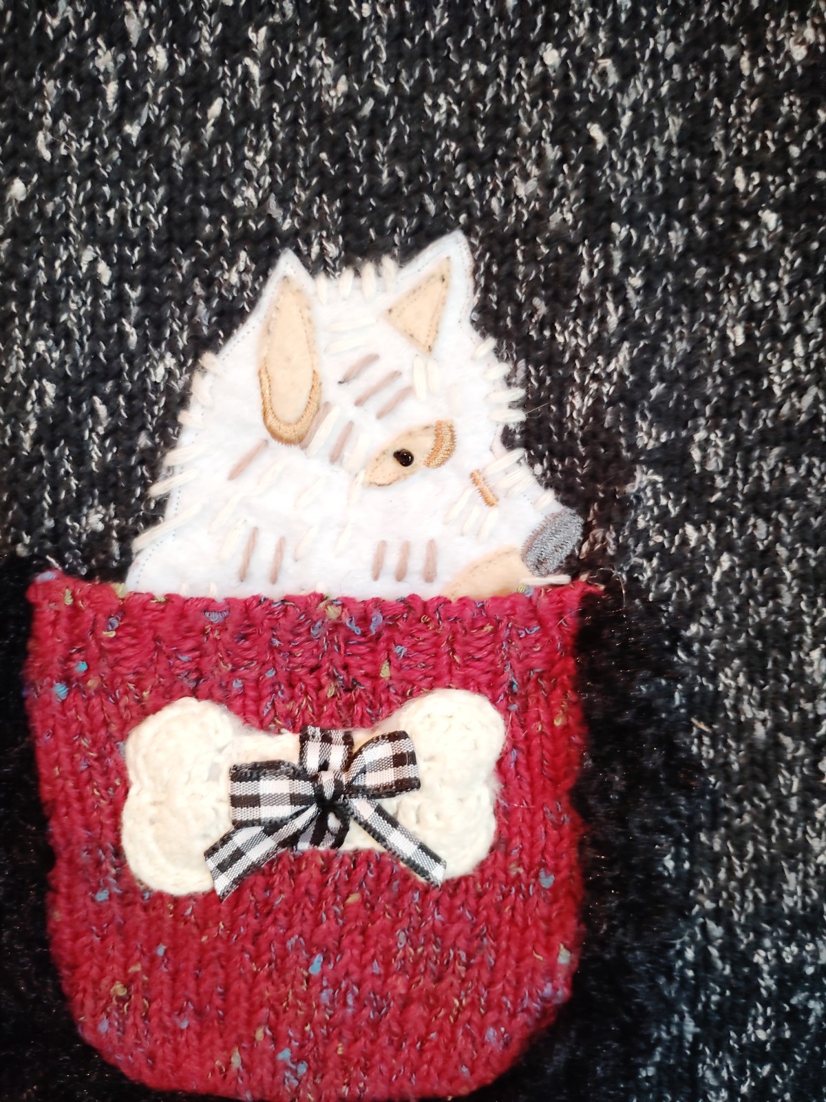 VTG Design Options Philip & Jane Gordon dog lovers sweater cardigan cotton+ L