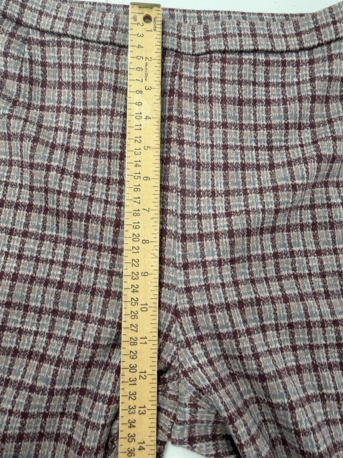 Vintage Bleyle For Hooper Pull On Virgin Wool Purple Plaid Pants 14 Retro