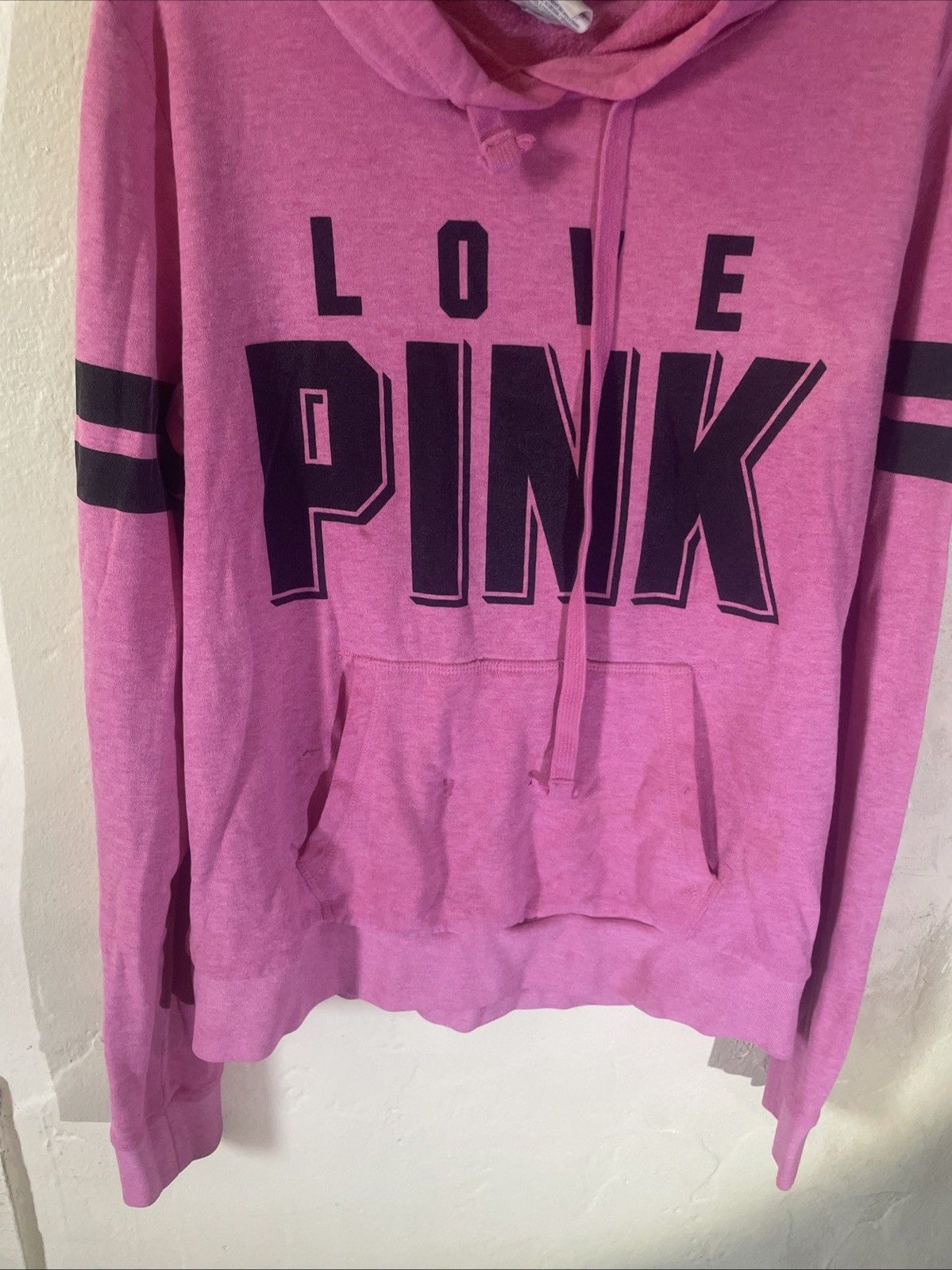 Vintage Y2K Victoria’s Secret Pink zip hoodie jacket size M Well Loved