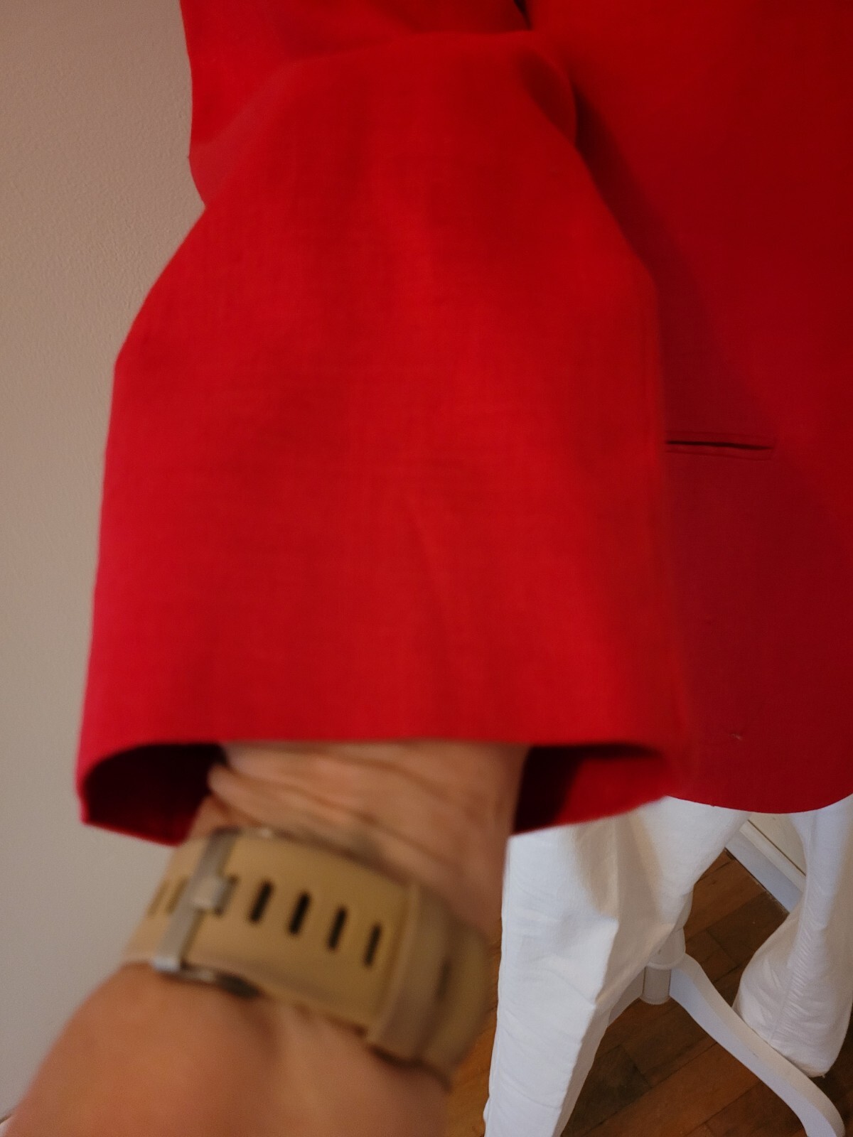 Carol Horn sz8 red linen blazer