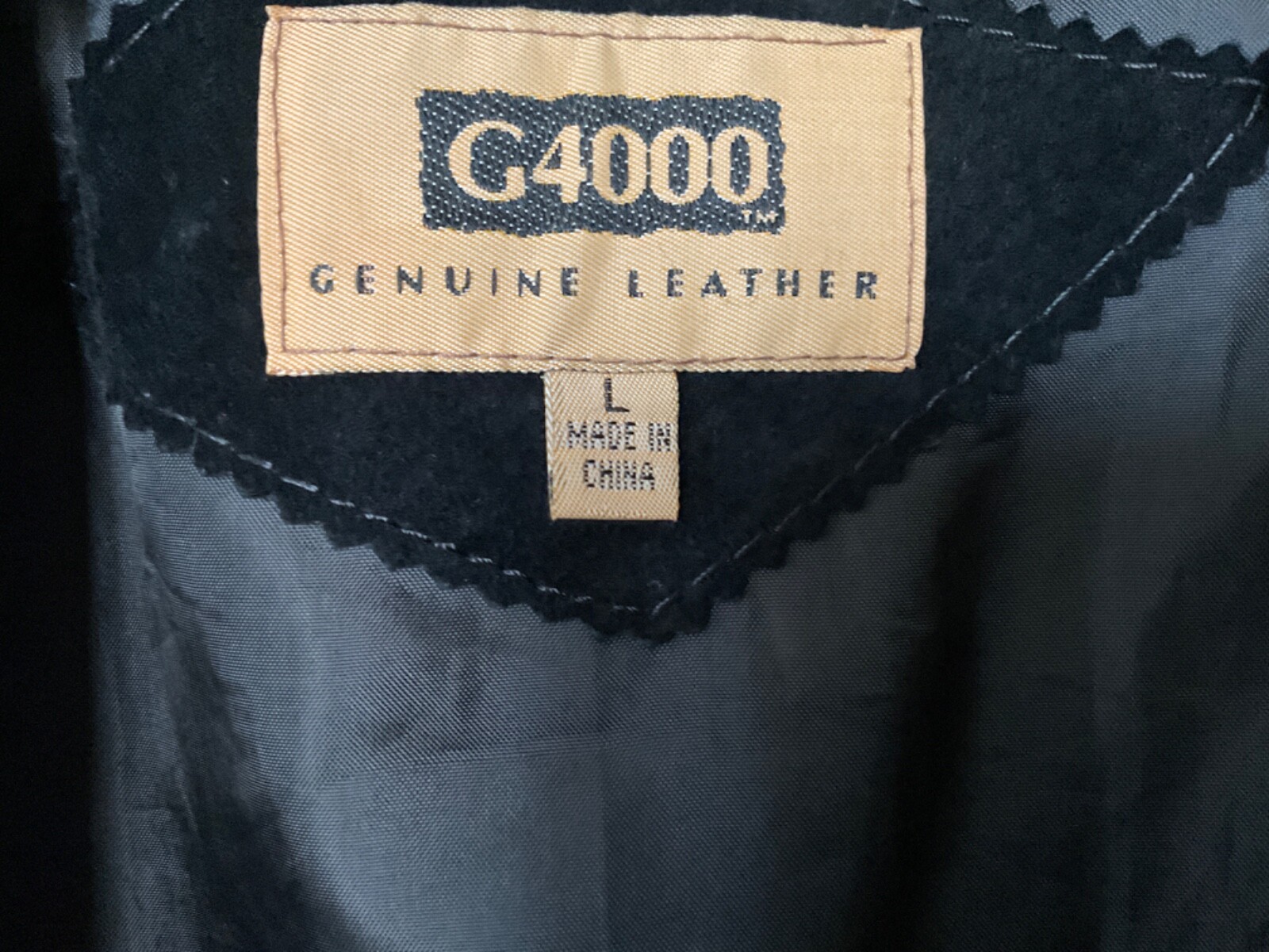 Vintage G4000 Black suede fringe leather jacket women’s size Large