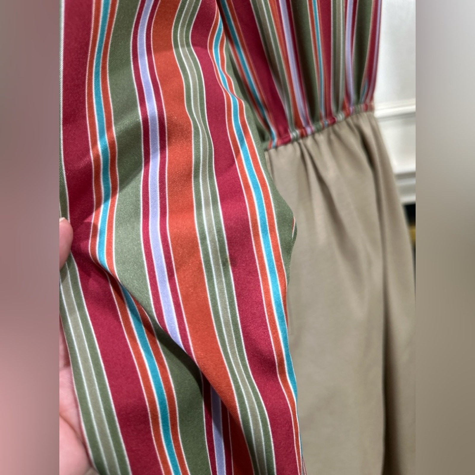Vintage Anjac by Jack Needleman Striped Button-Front Dress (See Measurements)