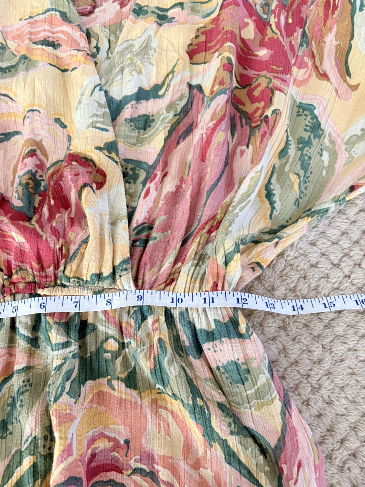 Phoebe Vintage 1980s Rayon/Nylon Floral Flowy Layered Cottage Core Dress