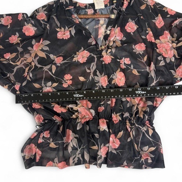 Vintage 90s Sheer Floral Matching Set Size 14