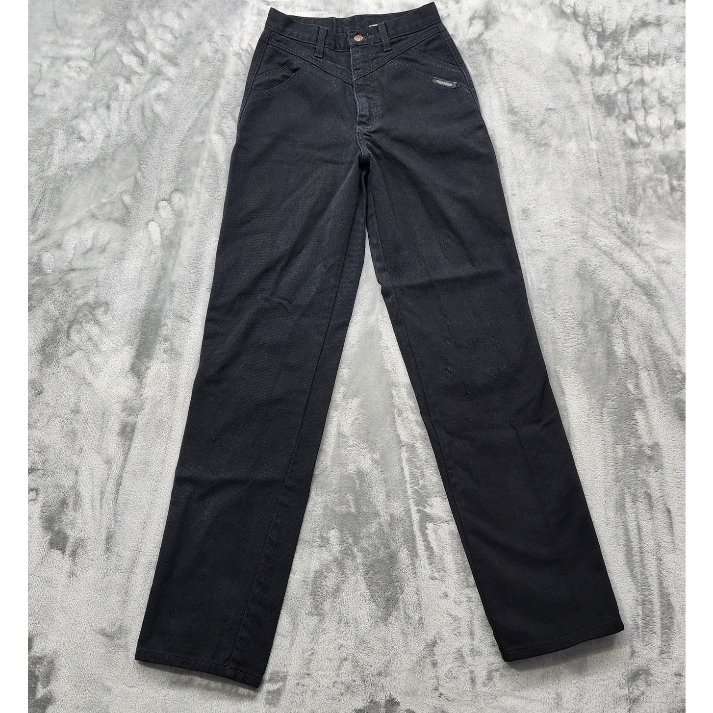 Vintage Rocky Mountain Rockies Jeans Women 27/5 Black High Rise Bareback Western