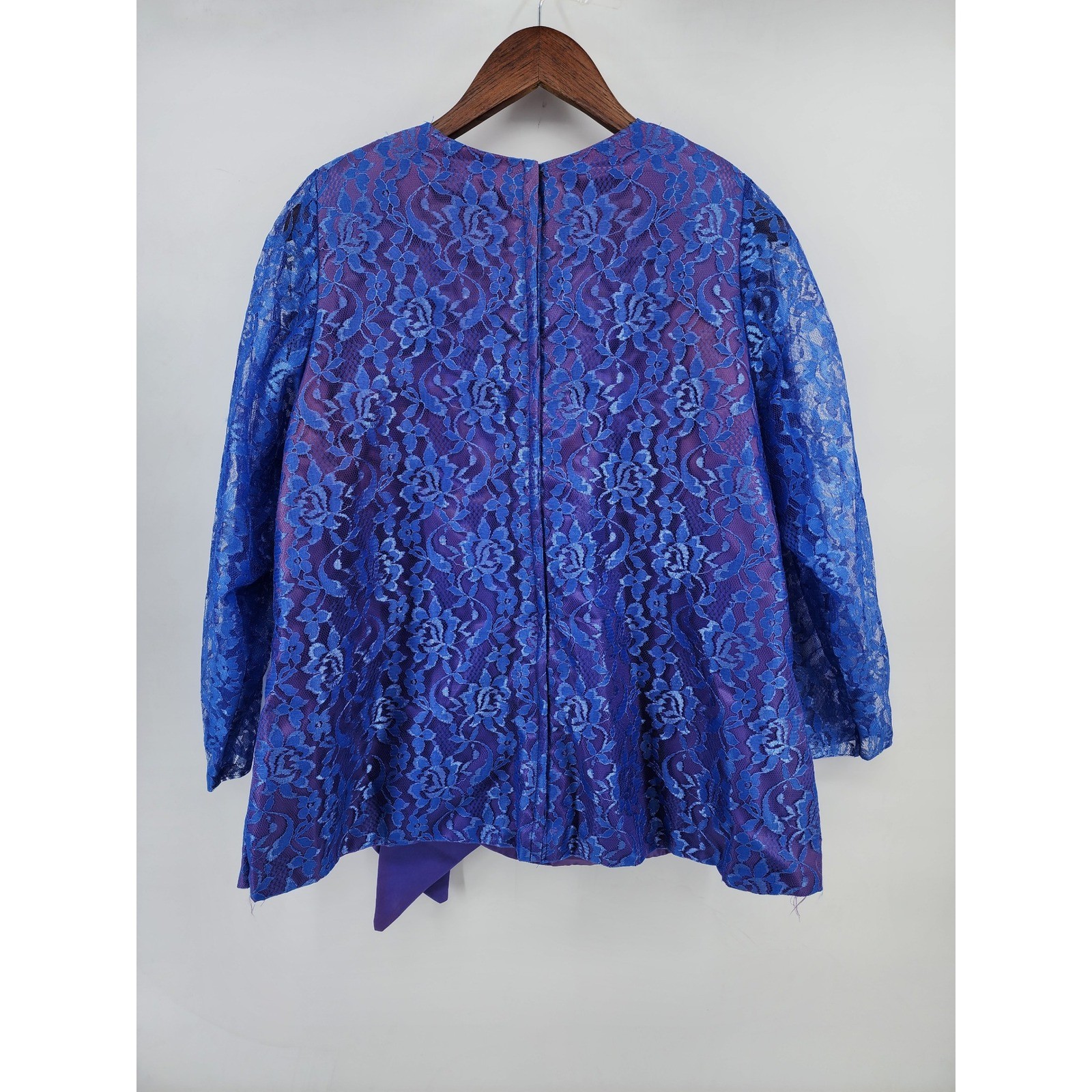 Alfred Angelo Vintage Blue Purple Lace Bow Top Iridescent Taffeta Skirt Set