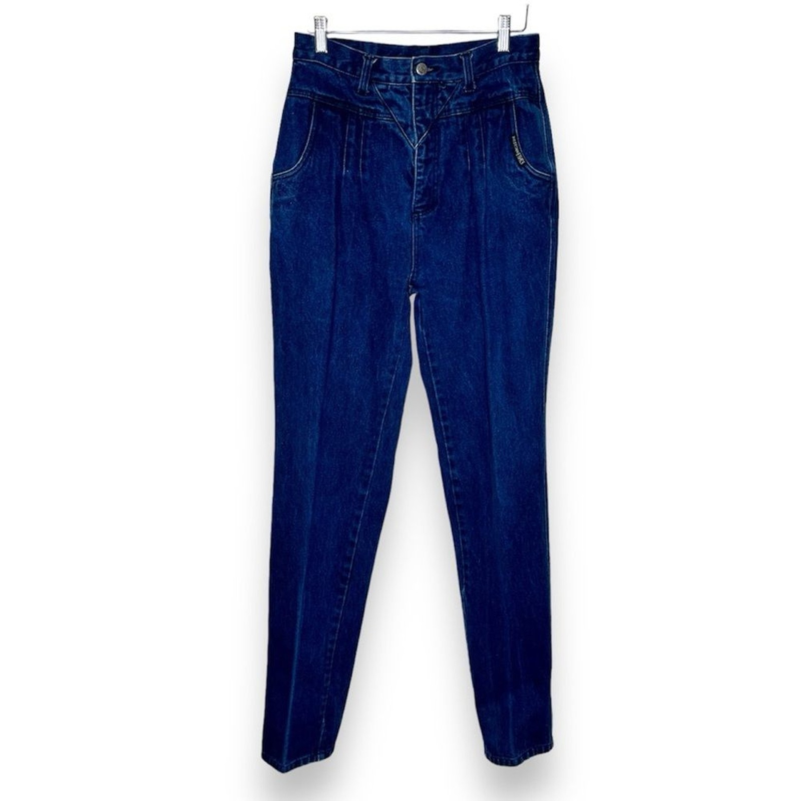 Vintage Western Ethics High Waisted Pleated Blue Denim Bareback Jean Women 11/12