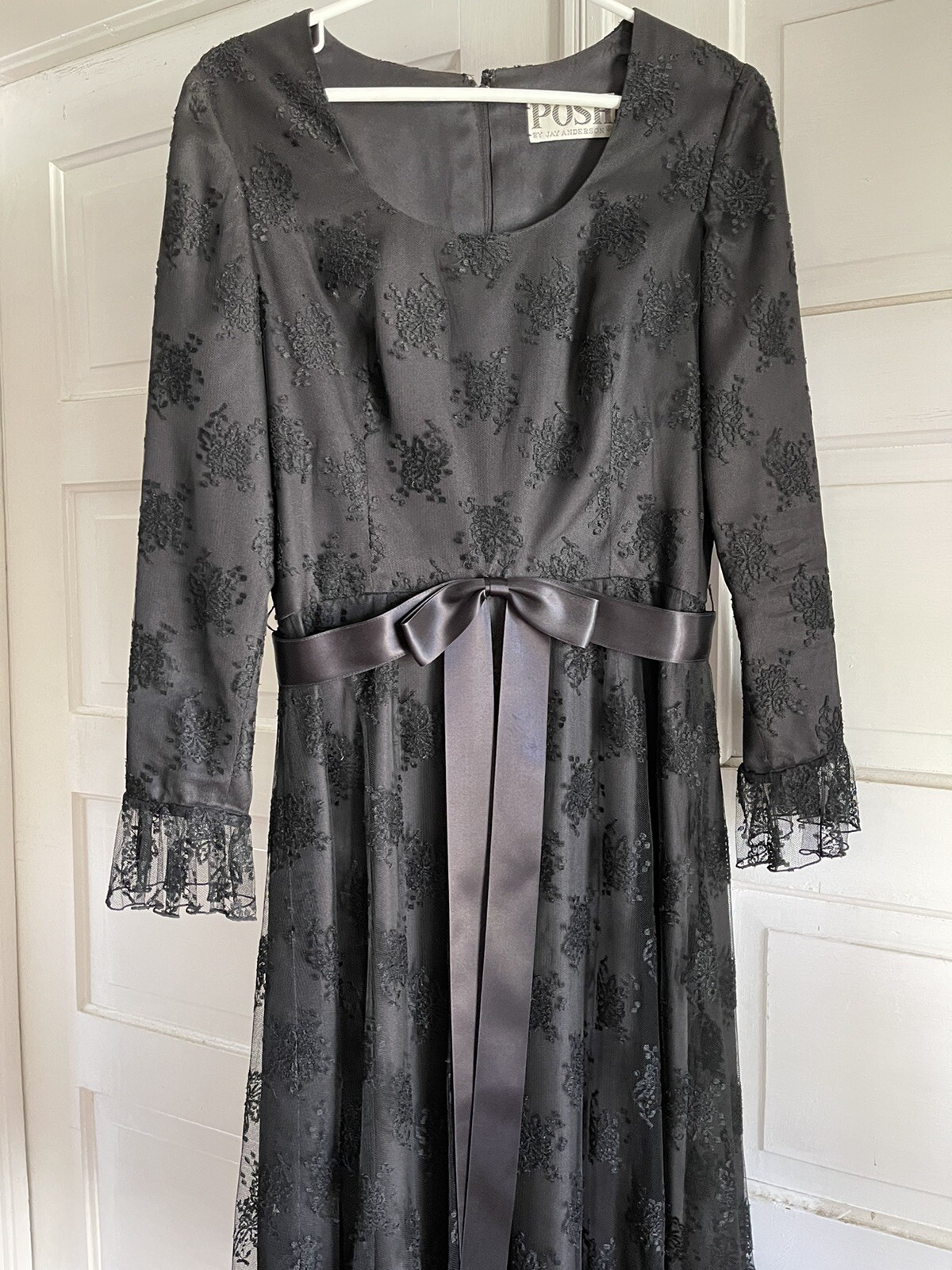 Vintage Black Posh by Jay Anderson Couture Lace Dress