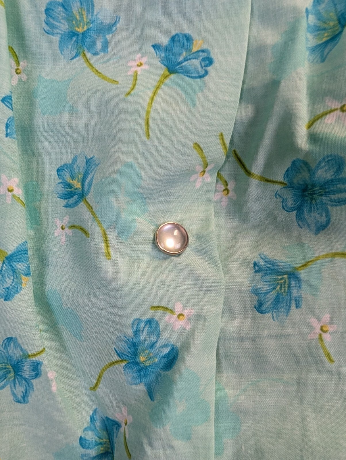 Ashley Taylor Womens Gown Size S Sleeveless Granny Sleep Wear Cotton Blend Green