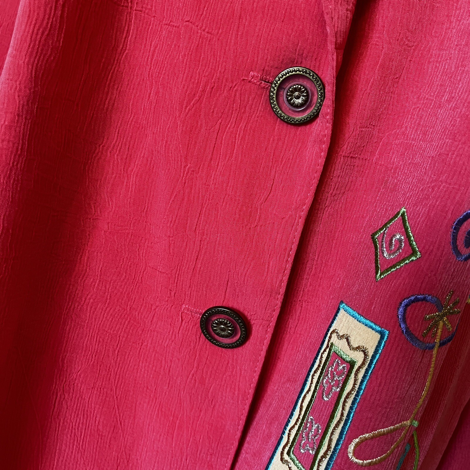 VTG City Girl By Nancy Bolen Blazer Hot Pink Women’s L EUC