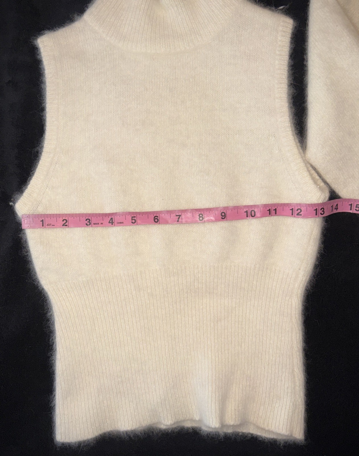 VTG 80s CIGNAL Angora Blend Cardigan & Top Set Made Hong Kong S/M Rabbit Hair