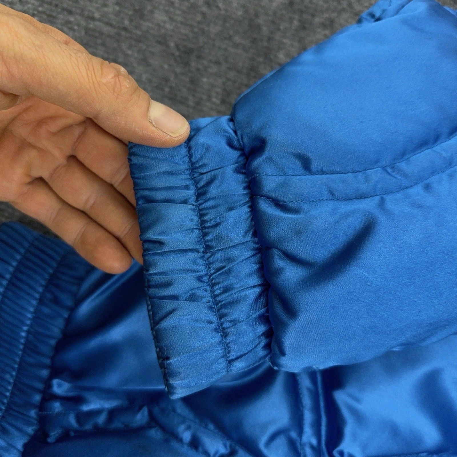Vintage 80s 90s Snuggler by Kaelin Shiny Blue Down Puffer Ski Jacket US6