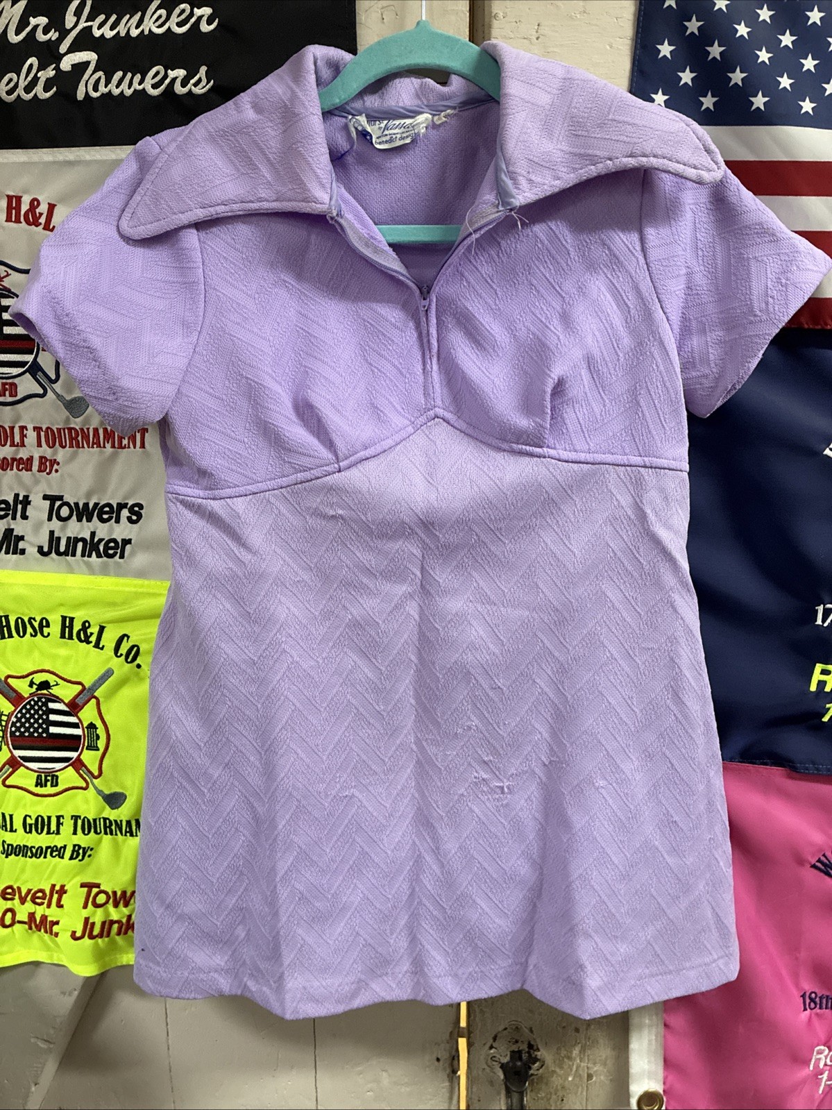 Vintage 50s 60s Juniors by Vassar Lilac Purple Mini Dress APPEARS a Size SMALL
