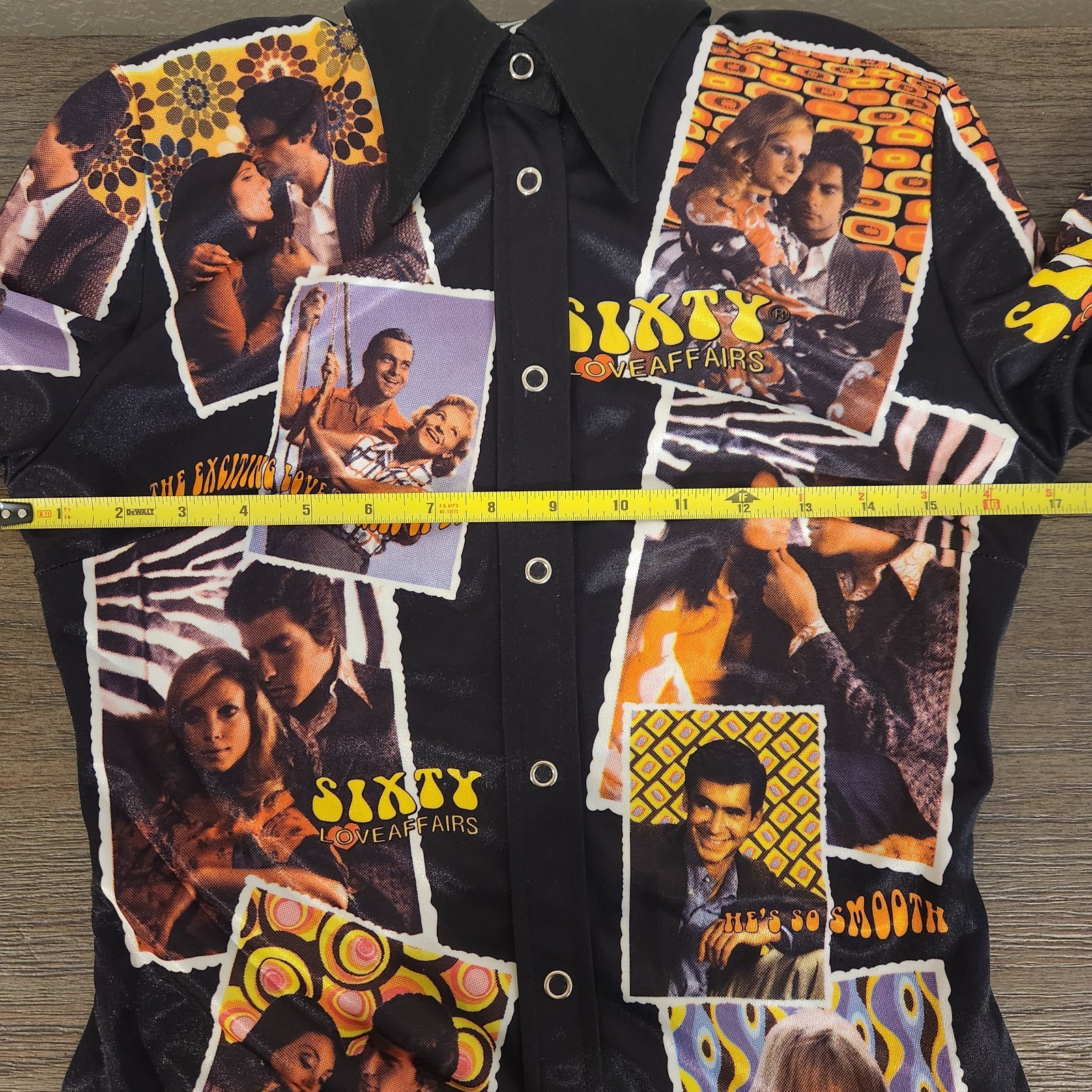 SIXTY Love Affairs Shirt: Sz M Romance Collage Made In Italy Y2K Vintage RARE