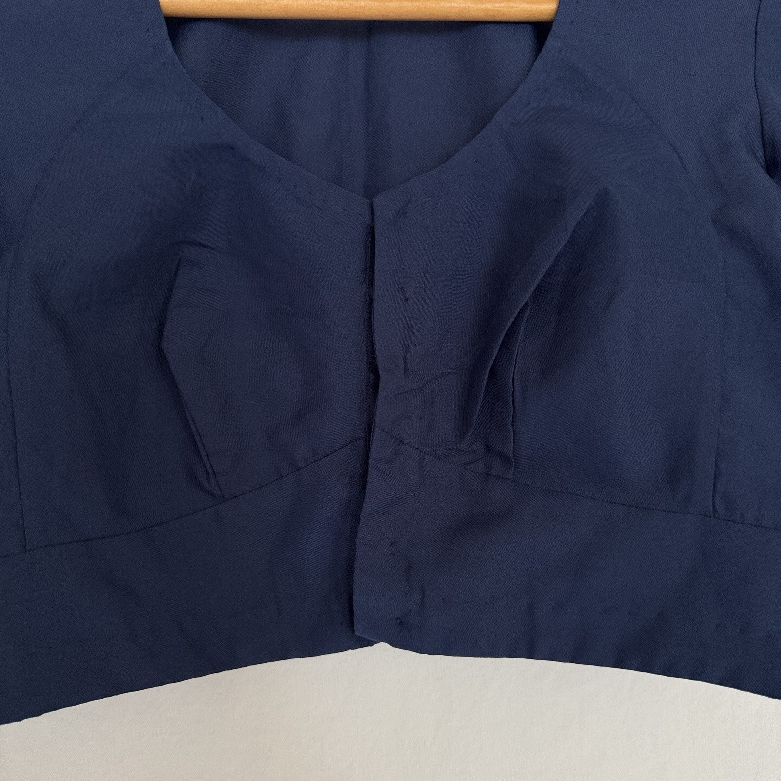 Vintage 60s/70s Bolero Top Navy Blue Women’s Fitted Crop Top Xs-S