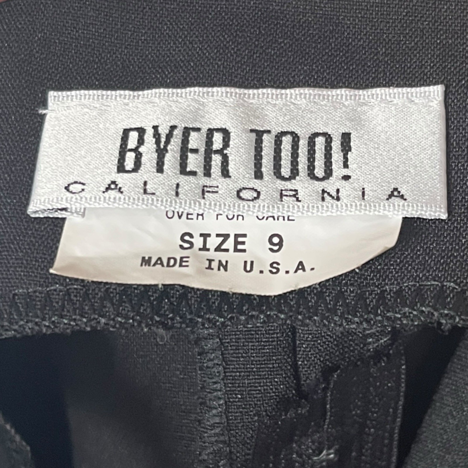 Vintage 90s Byer Too Black Sleeveless Blouse Made in USA Size 9