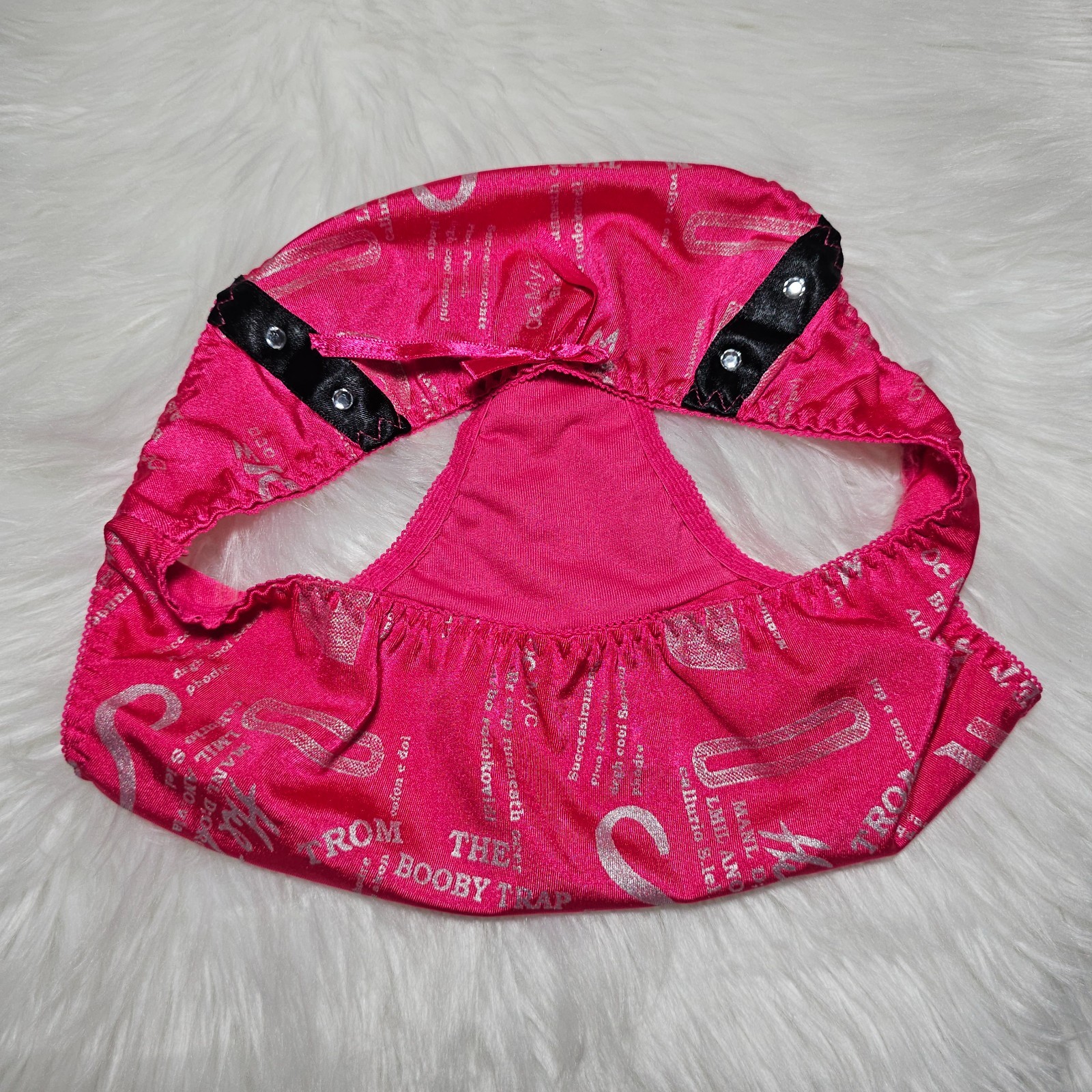 VTG Silky Panty Hot Pink Bikini Sissy Nylon Elastane Brief Size Small Hip 32-36″