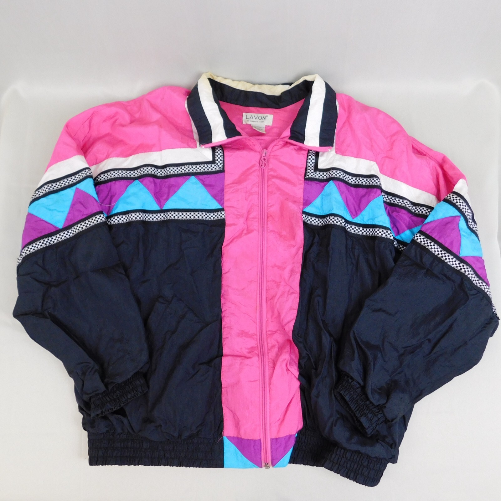Lavon Tracksuit Retro Black Pink Women’s Large Vintage 80s 90s Streetwear