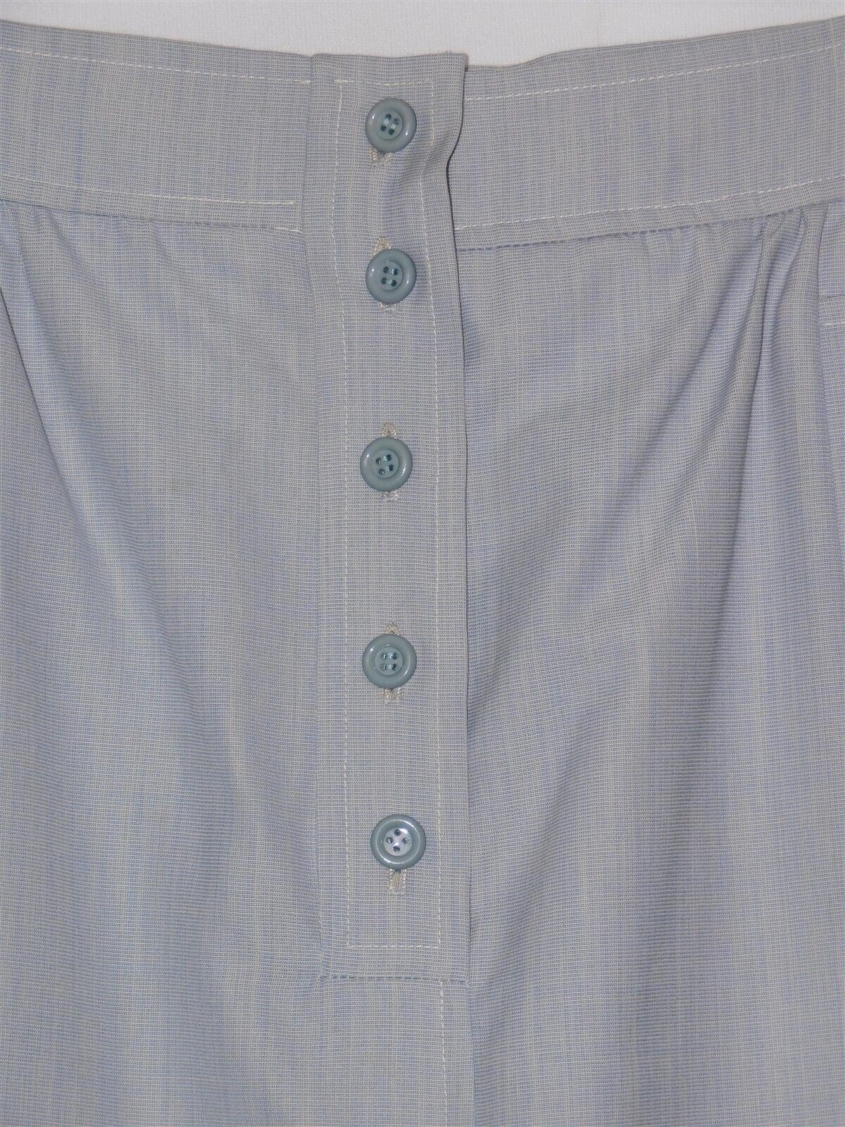 Vintage EMANUEL UNGARO Womens Flint Blue Grey Shade Wool Blend Skirt Sz 12