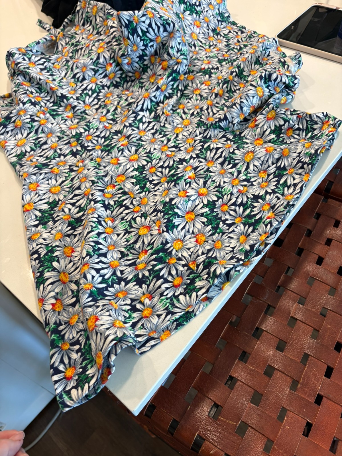 Vintage 90s Daisy Floral Rayon Romper Playsuit 90210 Y2K Tennis Prep M